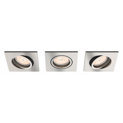 Philips 50403/17/PN - SADA 3x Podhľadové svietidlo DONEGAL 3xGU10/5,5W/230V