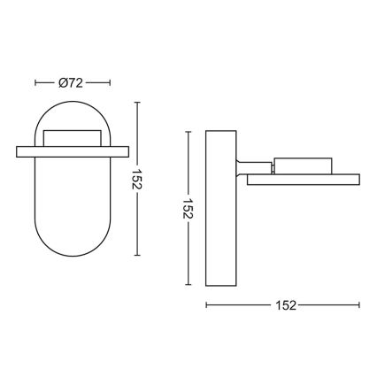 Philips - LED Stmievateľné bodové svietidlo 1xLED/4,5W/230V