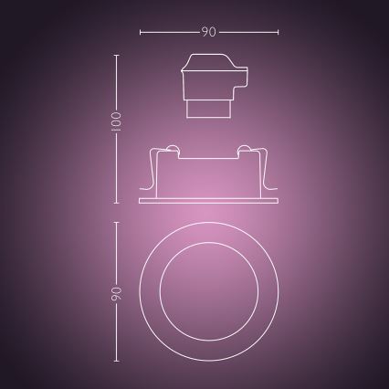 Philips 50451/31/P7 - LED RGB Pohľadové svietidlo CENTURA 1xGU10/5,7W/230V24V