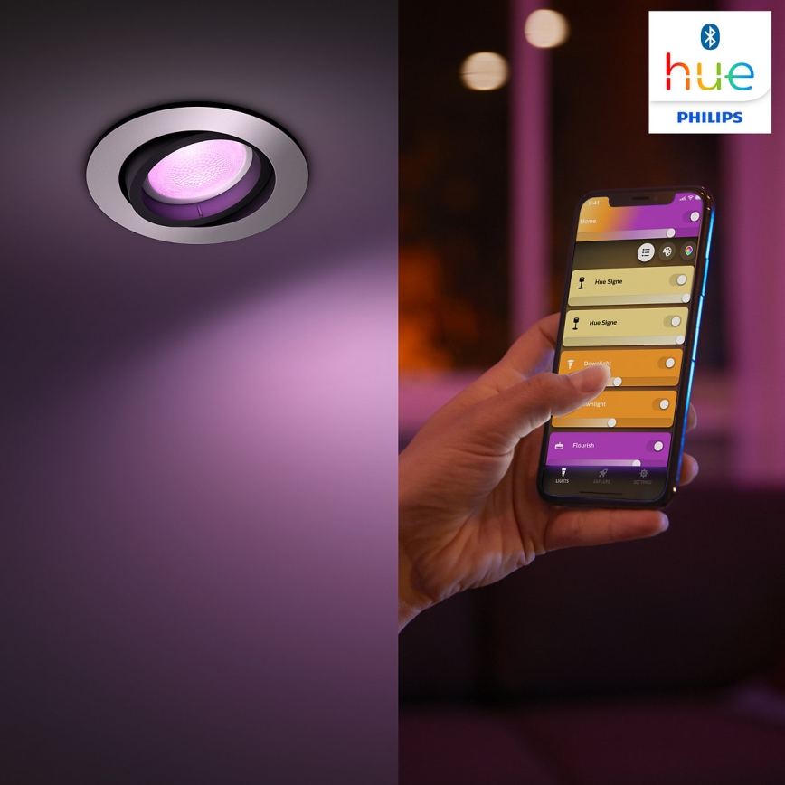 Philips 50451/48/P7 - LED RGB Podhľadové svietidlo HUE CENTURA 1xGU10/5,7W/230V