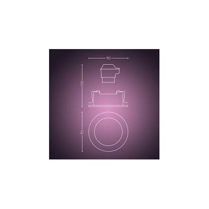 Philips 50451/48/P7 - LED RGB Podhľadové svietidlo HUE CENTURA 1xGU10/5,7W/230V