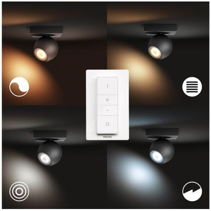 Philips - LED Stmievateľné bodové svietidlo Hue BUCKRAM 1xGU10/5W/230V + diaľkové ovládanie