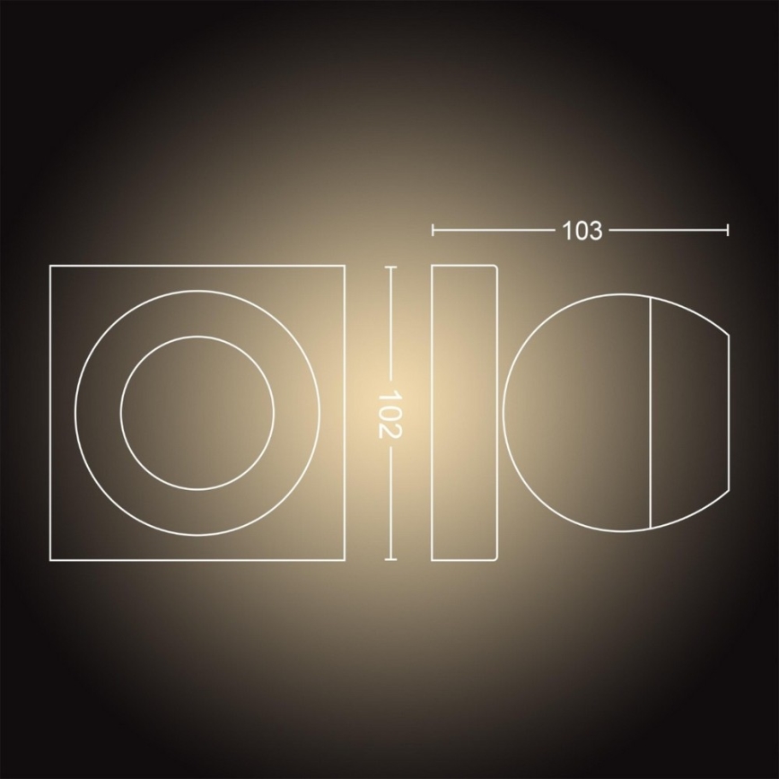 Philips - LED Stmievateľné bodové svietidlo Hue BUCKRAM 1xGU10/5W/230V + diaľkové ovládanie