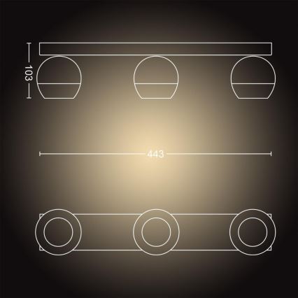 Philips - LED Stmievateľné bodové svietidlo Hue BUCKRAM 3xGU10/5W/230V + diaľkové ovládanie