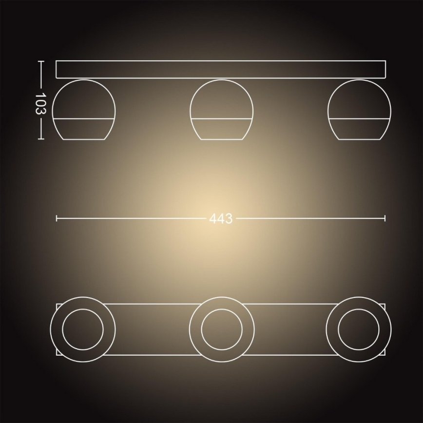 Philips - LED Stmievateľné bodové svietidlo Hue BUCKRAM 3xGU10/5W/230V + diaľkové ovládanie