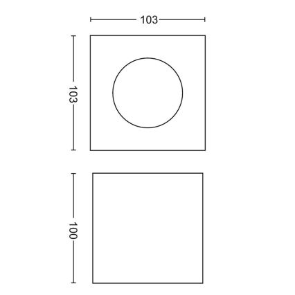 Philips - LED Stmievateľné bodové svietidlo 1xLED/4,5W/230V