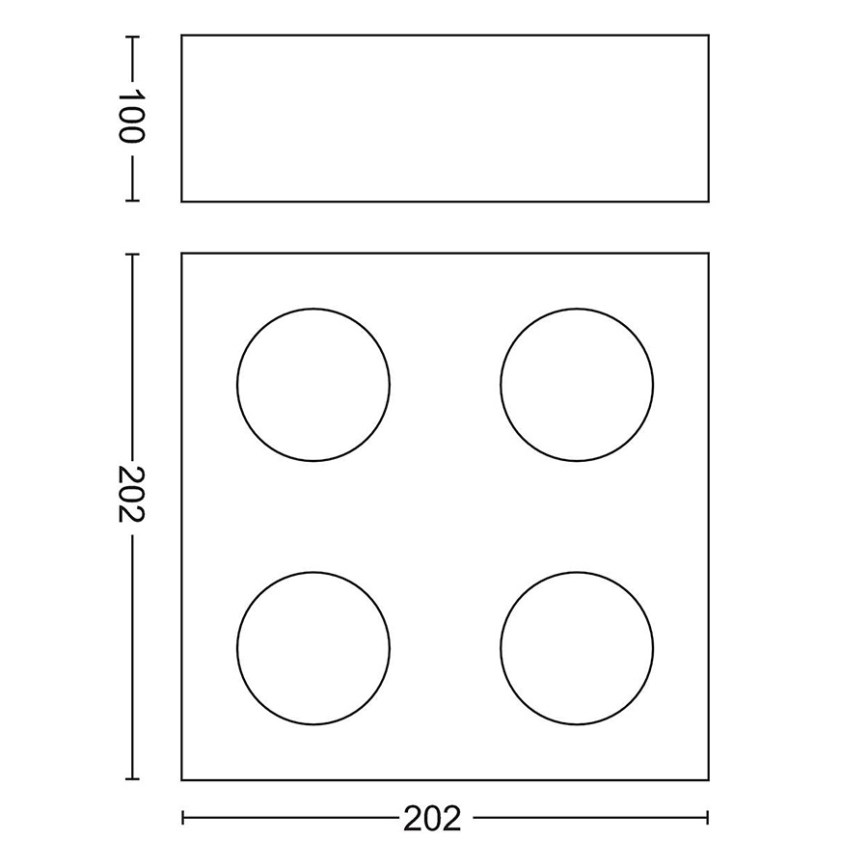 Philips 50494/30/P0 - LED bodové svietidlo MYLIVING BOX 4xLED/4,5W/230V