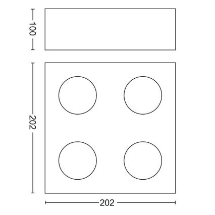 Philips - LED Stmievateľné bodové svietidlo 4xLED/4,5W/230V