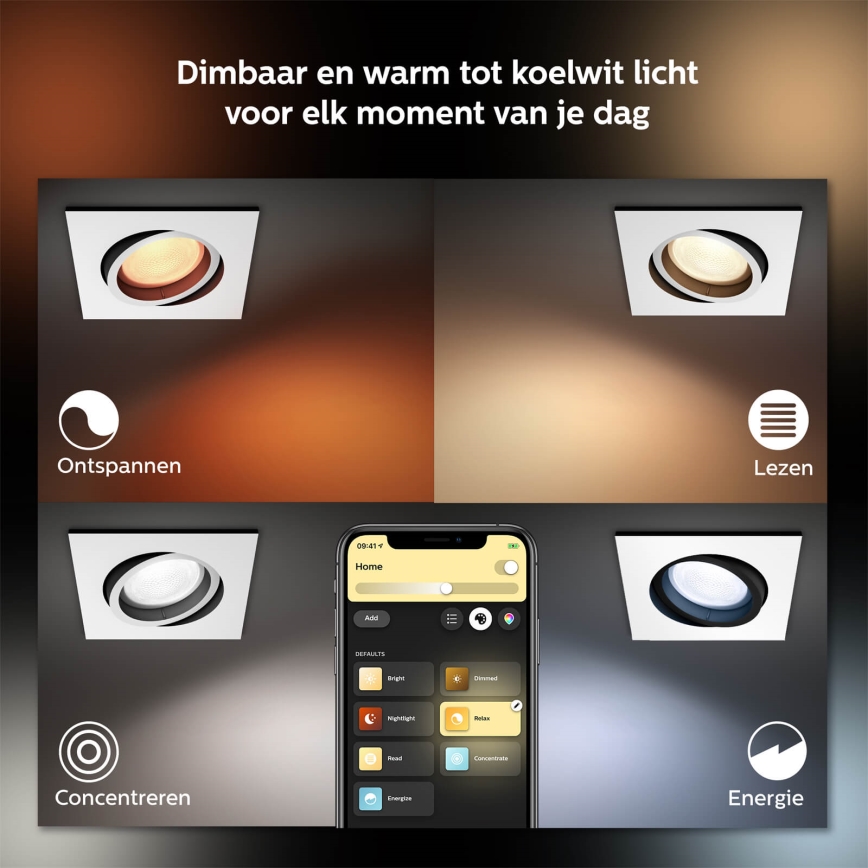 Philips 50551/31/P7 - LED RGB Podhľadové svietidlo HUE CENTURA 1xGU10/5,7W/230/24V