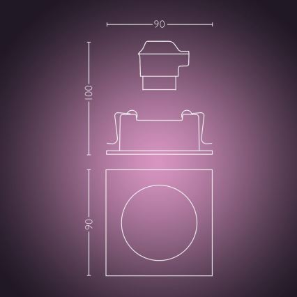 Philips 50551/31/P7 - LED RGB Podhľadové svietidlo HUE CENTURA 1xGU10/5,7W/230/24V