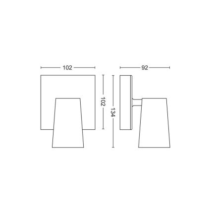 Philips - Bodové svietidlo 1xGU10/5,5W/230V