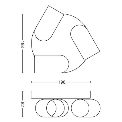 Philips - Bodové svietidlo 3xGU10/5,5W/230V