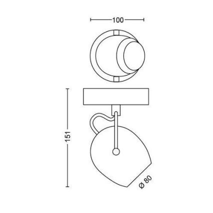 Philips 50611/31/P0 - LED Bodové svietidlo RIVANO LED/4,3W/230V