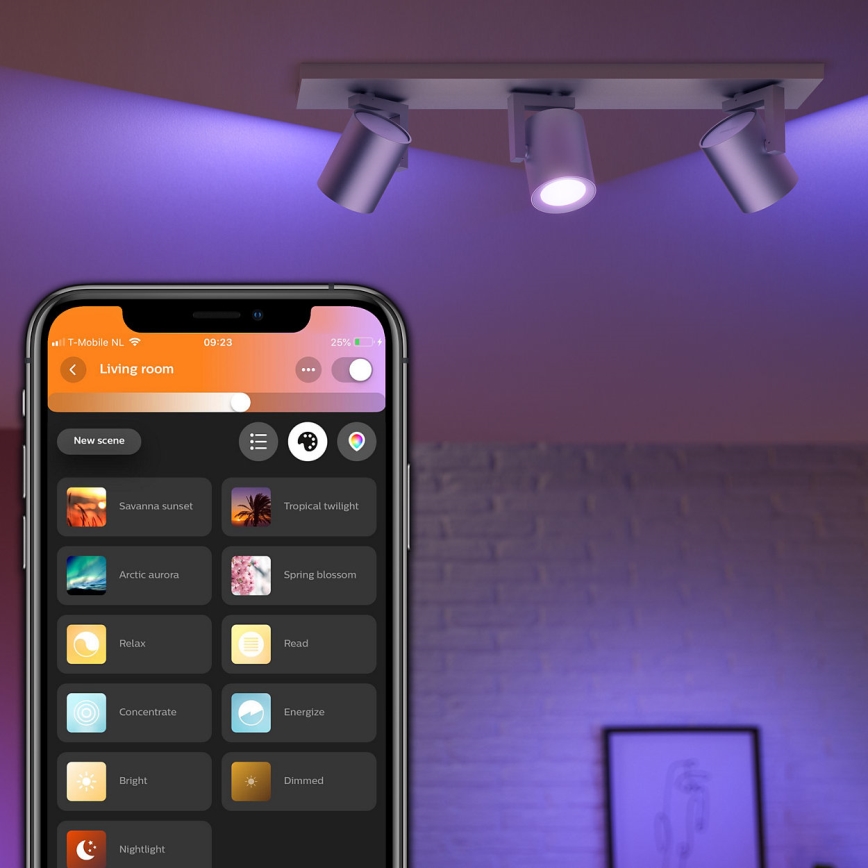 Philips 50623/48/P7 - LED Bodové svietidlo HUE ARGENA 3xGU10/5,7W/230V