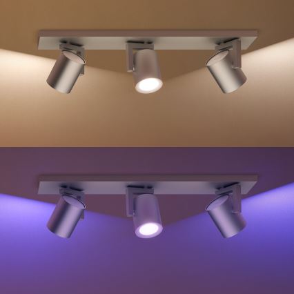 Philips 50623/48/P7 - LED Bodové svietidlo HUE ARGENA 3xGU10/5,7W/230V