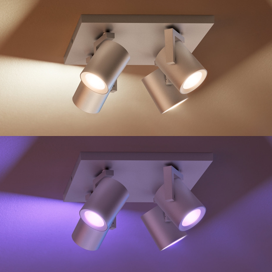 Philips 50624/48/P7 - LED Bodové svietidlo HUE ARGENA 4xGU10/5,7W/230V