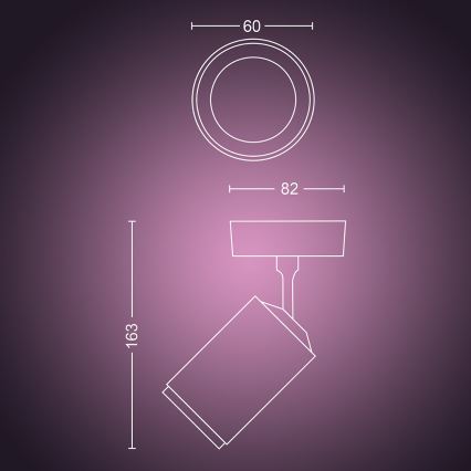 Philips 50631/31/P7 - LED Bodové svietidlo HUE FUGATO 1xGU10/5,7W/230V