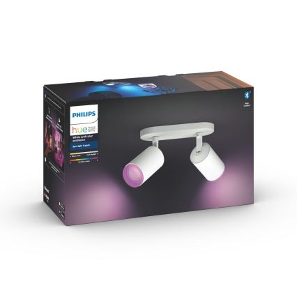 Philips - LED RGBW Stmievateľné bodové svietidlo Hue FUGATO 2xGU10/5,7W/230V