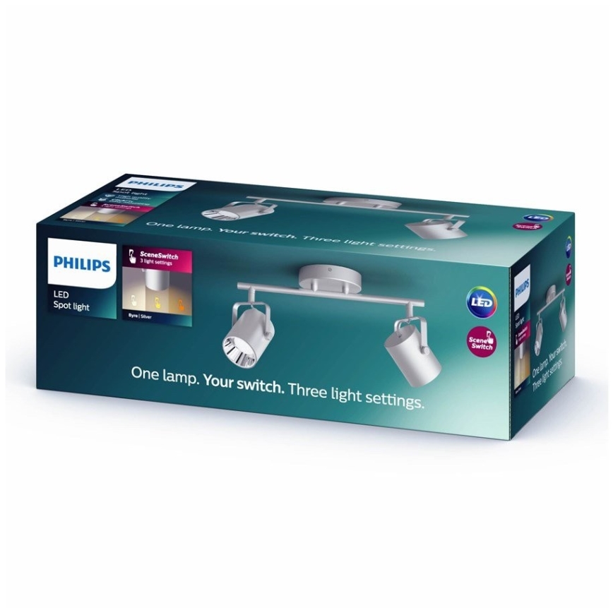 Philips 50662/14/P0 - LED Bodové svietidlo BYRE 2xLED/4,3W/230V 2200/2500/2700K