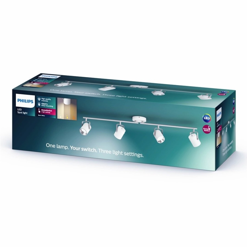Philips - LED Bodové svietidlo 4xLED/4,3W/230V 2200/2500/2700K
