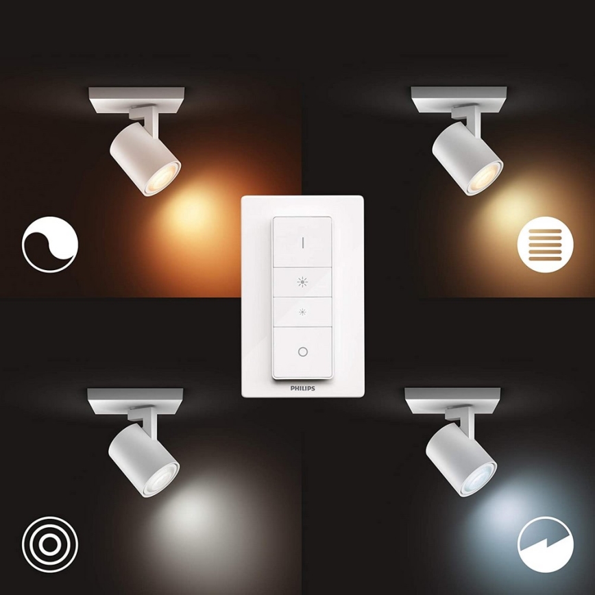 Philips - LED Stmievateľné svietidlo Hue RUNNER 1xGU10/5W/230V + diaľkové ovládanie