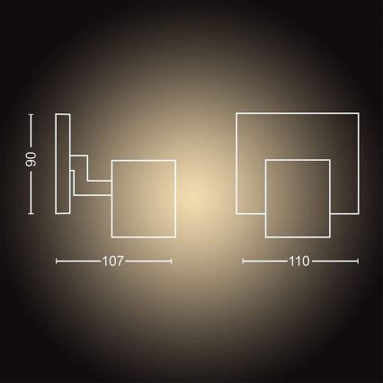 Philips - LED Stmievateľné svietidlo Hue RUNNER 1xGU10/5W/230V + diaľkové ovládanie