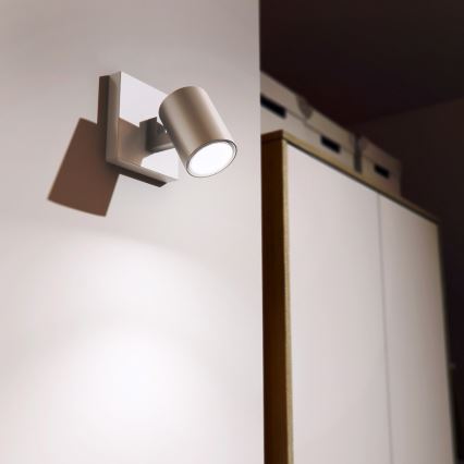 Philips 53090/48/16 - Bodové svietidlo RUNNER strieborné 1xGU10/35W/230V