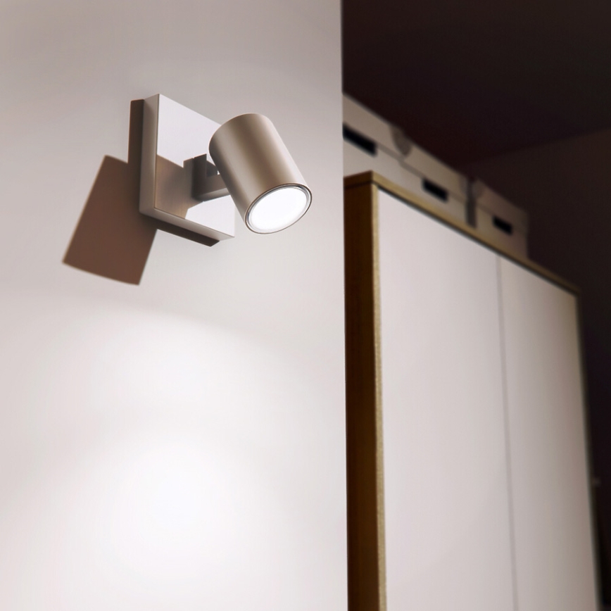 Philips 53090/48/16 - Bodové svietidlo RUNNER strieborné 1xGU10/35W/230V