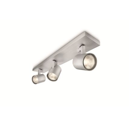 Philips - LED RGBW Stmievateľné bodové svietidlo 3xGU10/4,8W/230V matný chróm + diaľkové ovládanie