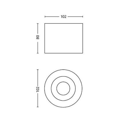 Philips - LED Stmievateľné bodové svietidlo 1xLED/4,5W/230V