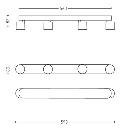 Philips - LED Stmievateľné bodové svietidlo 4xLED/4,5W/230V