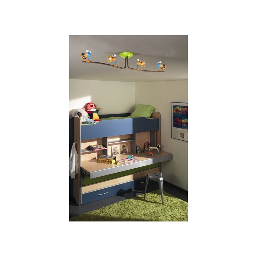 Philips 56314/55/16 - Detské bodové svietidlo MYKIDSROOM BIRDEY 4xGU10/35W/220-240V