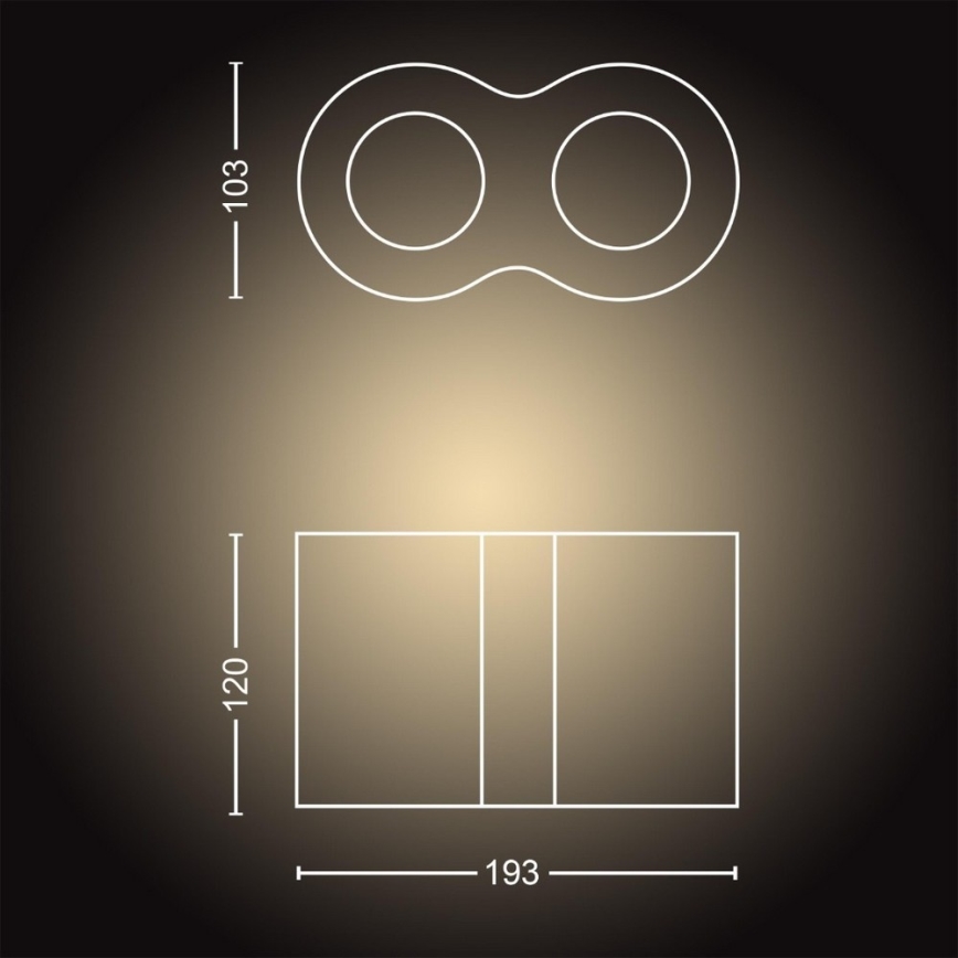 Philips - LED Stmievateľné svietidlo Hue PILLAR 2xGU10/5W/230V + diaľkové ovládanie