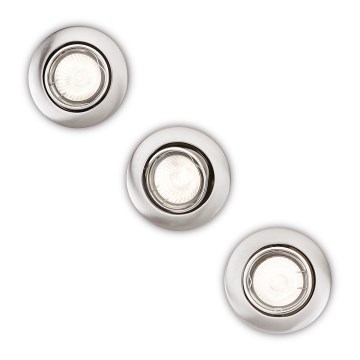 Philips 59243/17/E7 - SADA 3x Podhľadové svietidlo 1xGU10/50W/230V