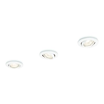 Philips 59243/31/E7 - SADA 3x Podhľadové svietidlo ENIF 1xGU10/50W/230V