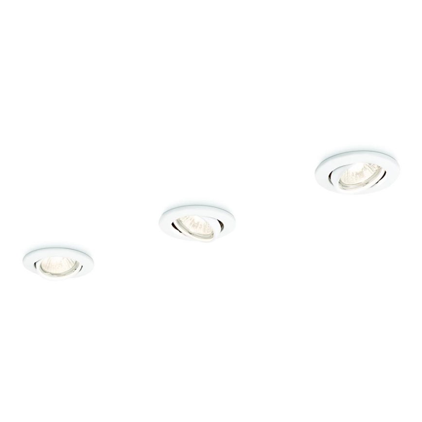 Philips 59243/31/E7 - SADA 3x Podhľadové svietidlo ENIF 1xGU10/50W/230V