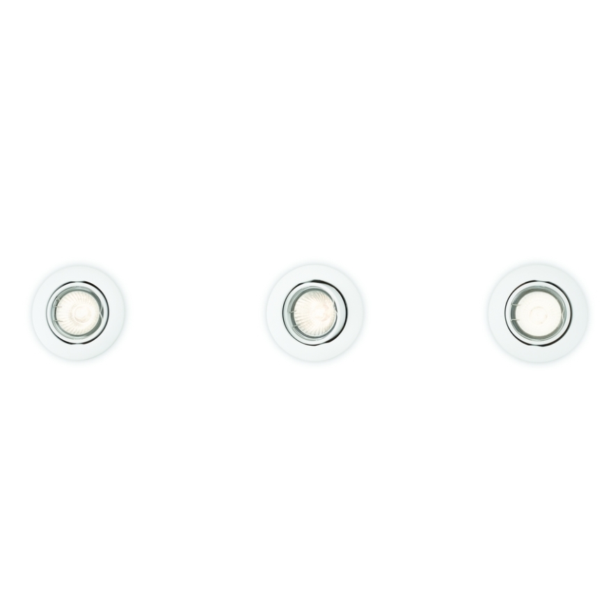 Philips 59243/31/E7 - SADA 3x Podhľadové svietidlo ENIF 3xGU10/50W/230V