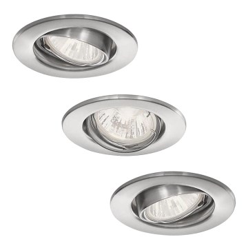 Philips 59463/17/PN - SADA 3x Podhľadové kúpeľňové svietidlo MYLIVING VIRGO 3xGU10/35W/230V
