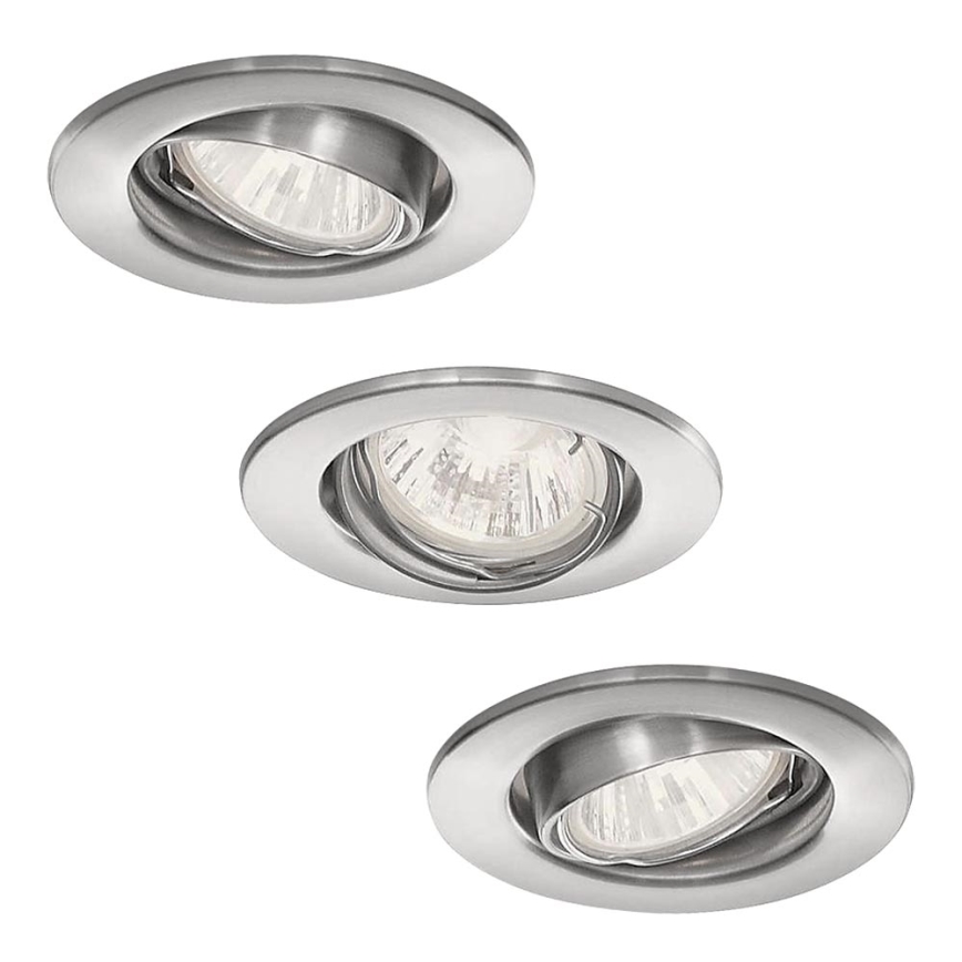 Philips 59463/17/PN - SADA 3x Podhľadové kúpeľňové svietidlo MYLIVING VIRGO 3xGU10/35W/230V