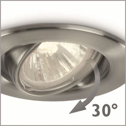 Philips 59463/17/PN - SADA 3x Podhľadové kúpeľňové svietidlo MYLIVING VIRGO 3xGU10/35W/230V
