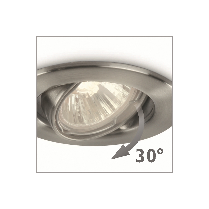 Philips 59463/17/PN - SADA 3x Podhľadové kúpeľňové svietidlo MYLIVING VIRGO 3xGU10/35W/230V