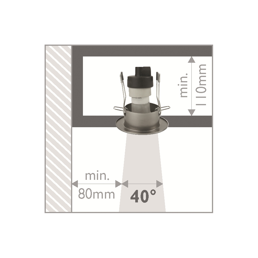 Philips 59463/17/PN - SADA 3x Podhľadové kúpeľňové svietidlo MYLIVING VIRGO 3xGU10/35W/230V