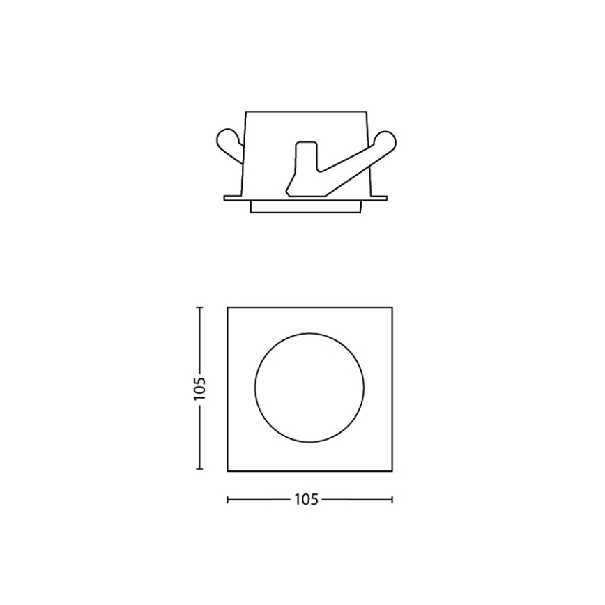 Philips 59910/11/PN - Kúpeľňové podhľadové svietidlo THERMAL 1xGU10/35W/230V
