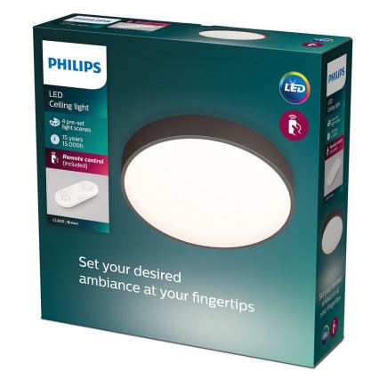 Philips 60262/43/P5 - LED Stmievateľné stropné svietidlo BROWN 1xLED/28W/230V + diaľkové ovládanie