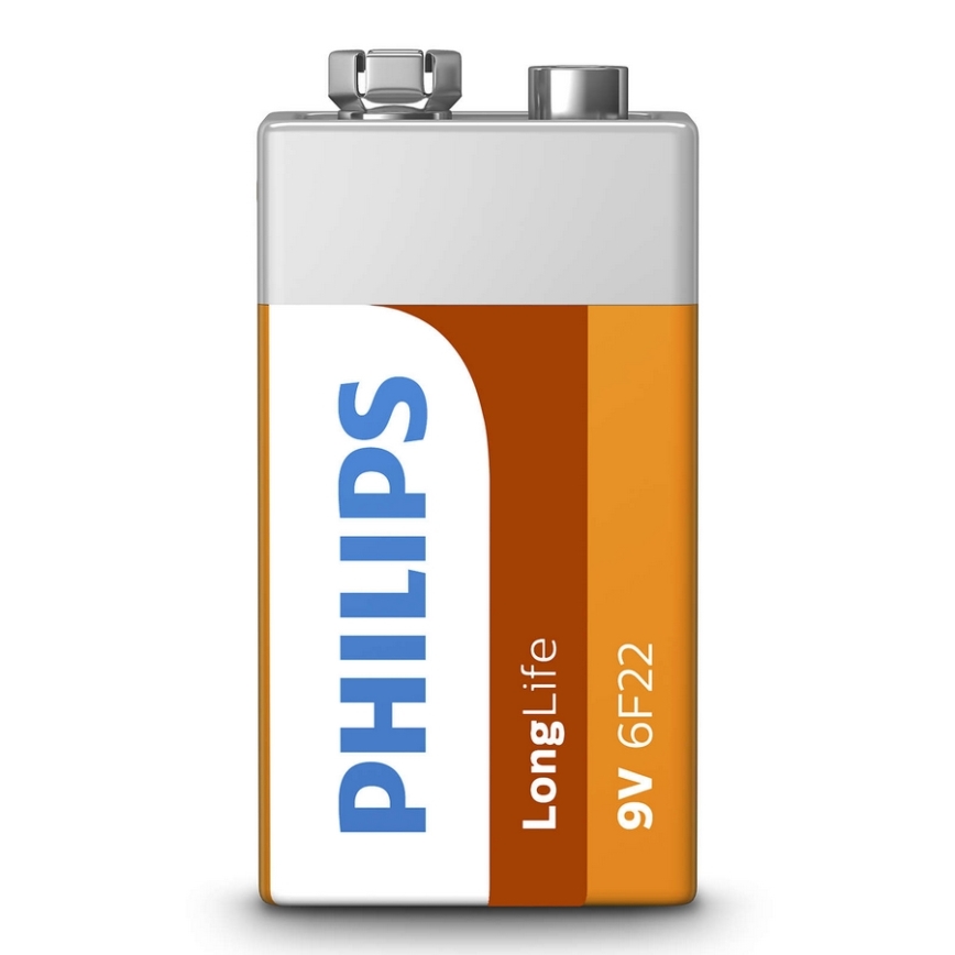 Philips 6F22L1B/10 - Zinkochloridová batéria 6F22 LONGLIFE 9V