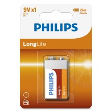 Philips 6F22L1B/10 - Zinkochloridová batéria 6F22 LONGLIFE 9V