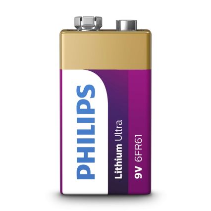 Philips 6FR61LB1A/10 - Lithiová batéria 6LR61 LITHIUM ULTRA 9V 600mAh