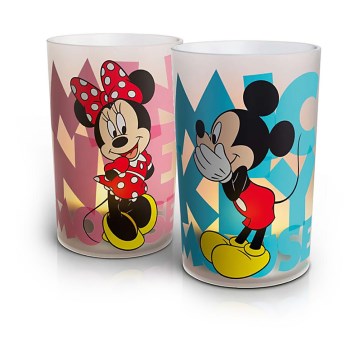 Philips 71712/55/16 - LED stolná lampa CANDLES MICKEY & MINNIE 2xSET LED/0,125W