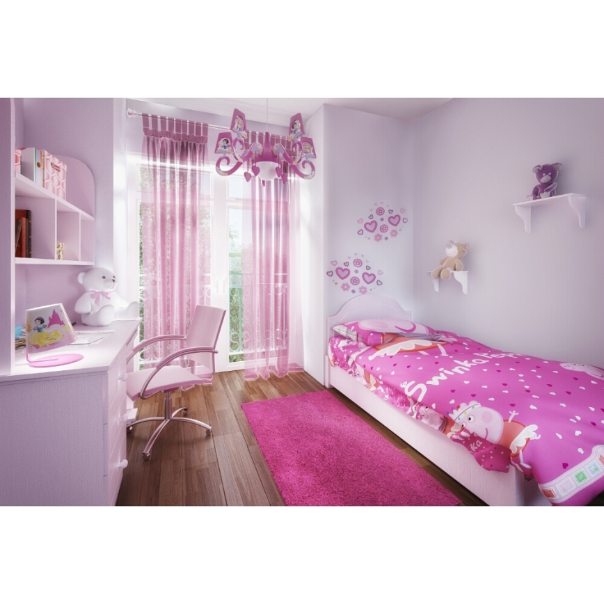 Philips 71757/28/16 - Detský luster DISNEY PRINCESS 1xE27/15W/230V