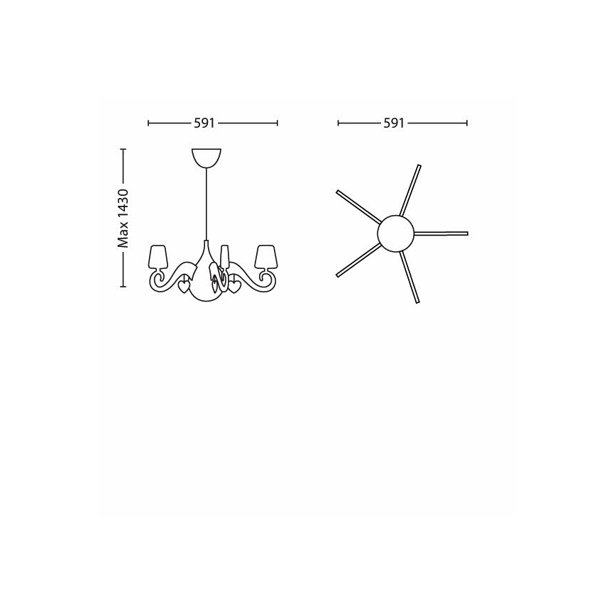 Philips 71757/28/16 - Detský luster DISNEY PRINCESS 1xE27/15W/230V